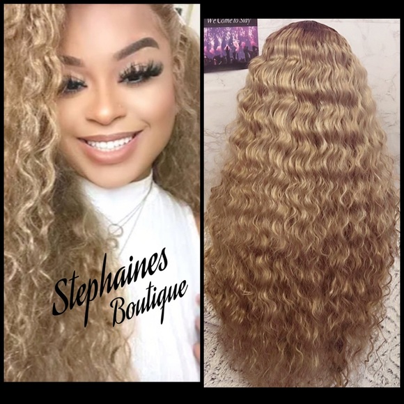 Human Hair Blended lace front wig Ash Blonde